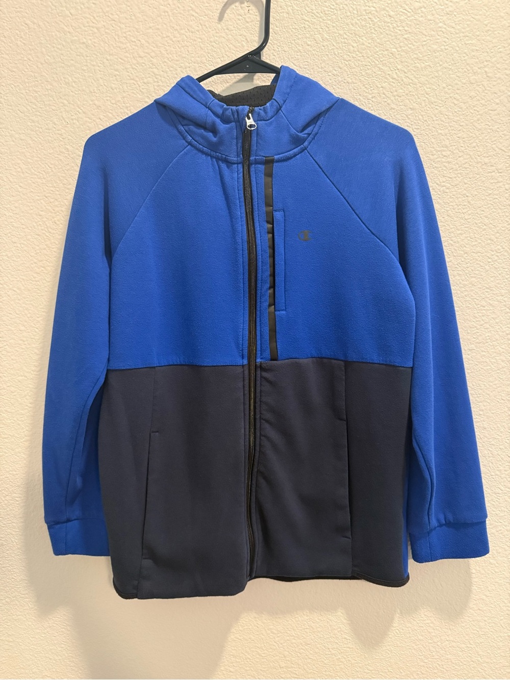 Champion Royal Blue and Black Hooded Zip Jacket